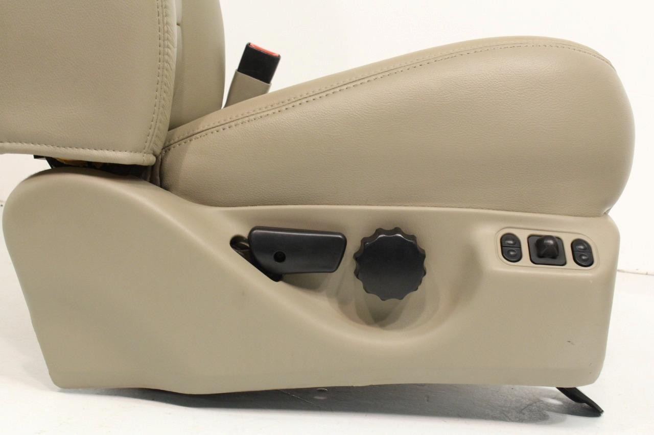 99-10 Ford F250 F350 Excursion Seats Tan Leather Power Front Bench Super Duty