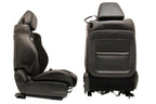 2008 - 2023 Dodge Challenger Seats Set,  Black Leather Suede w/ T/A Embroidery