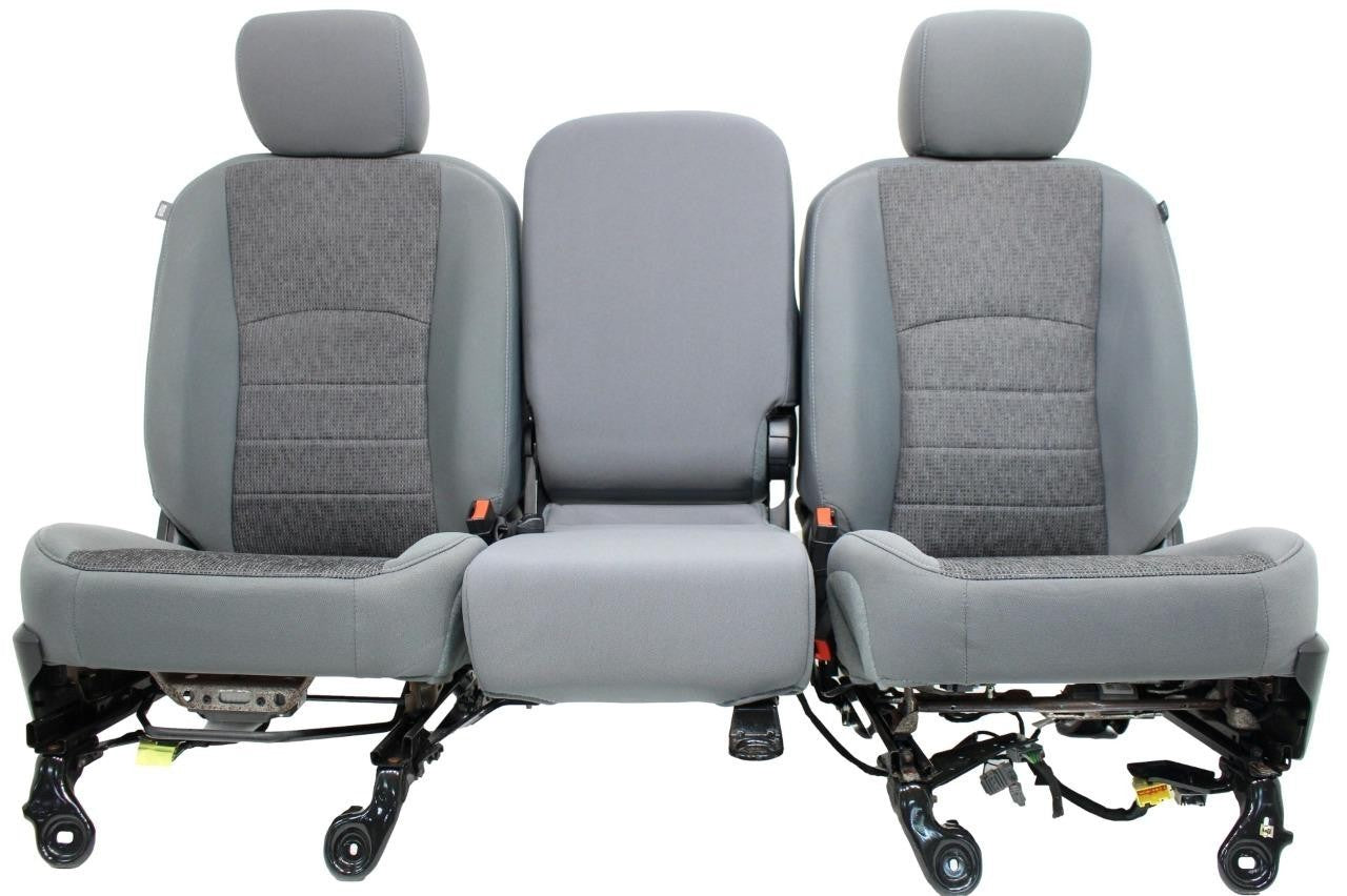 2009 - 2018 Dodge Ram Front Bench Seat, Powered w/ Center Jumpseat, Diesel Gray