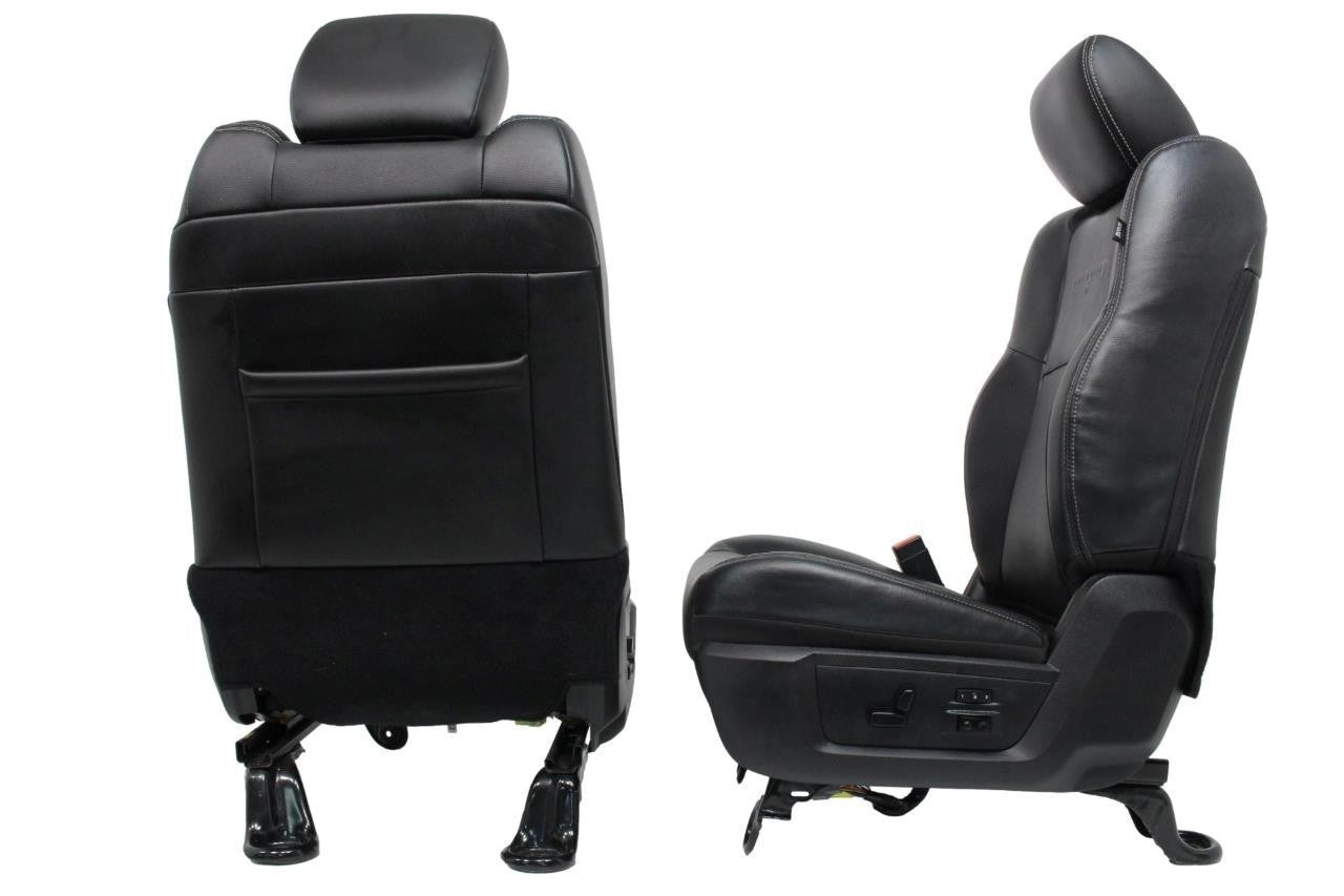 2002 - 2018 Ram Seats Set, Quad Cab Laramie Black Leather Heated Cooled Memory