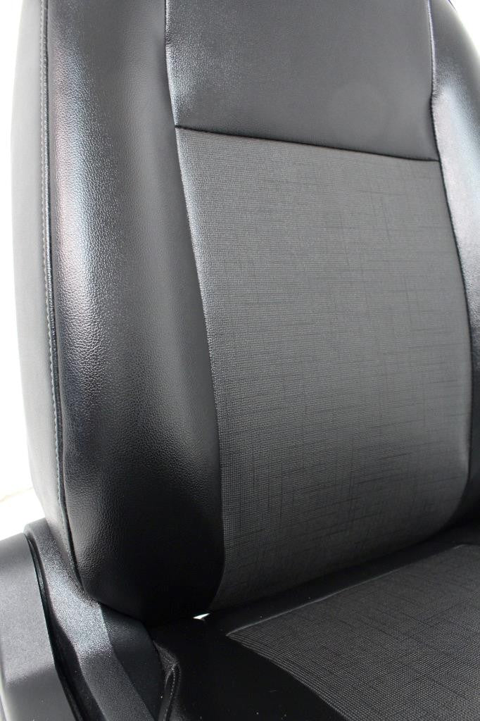 2015 - 12021 Ford Transit 150 250 350 Van Vinyl Front Bucket Seats Black Armrest