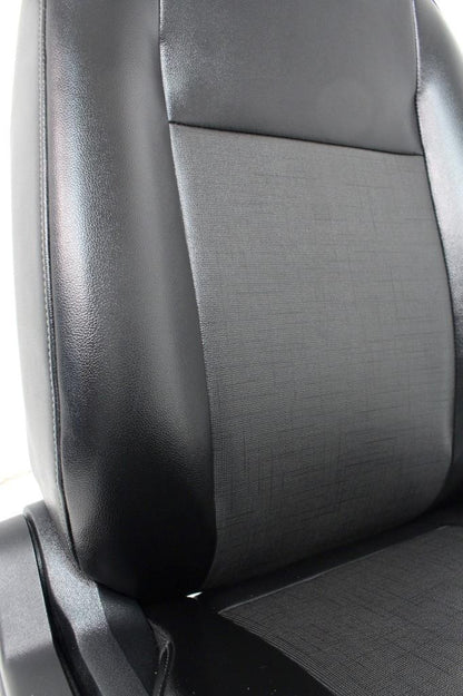 2015 - 12021 Ford Transit 150 250 350 Van Vinyl Front Bucket Seats Black Armrest