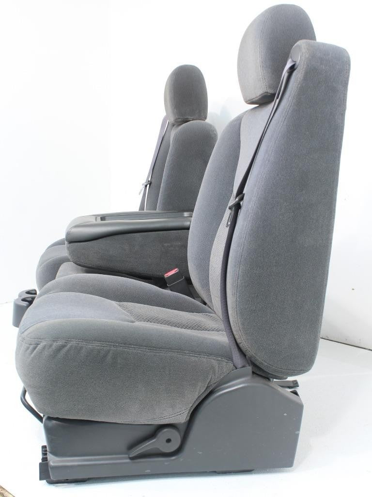 1999-2006 Sierra Silverado Front Seats, Dark Gray Cloth Split Bench w Jump Seat