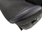24-26 Mustang Dark Horse Coupe Seats Set, Black Indigo Blue Leather Suede