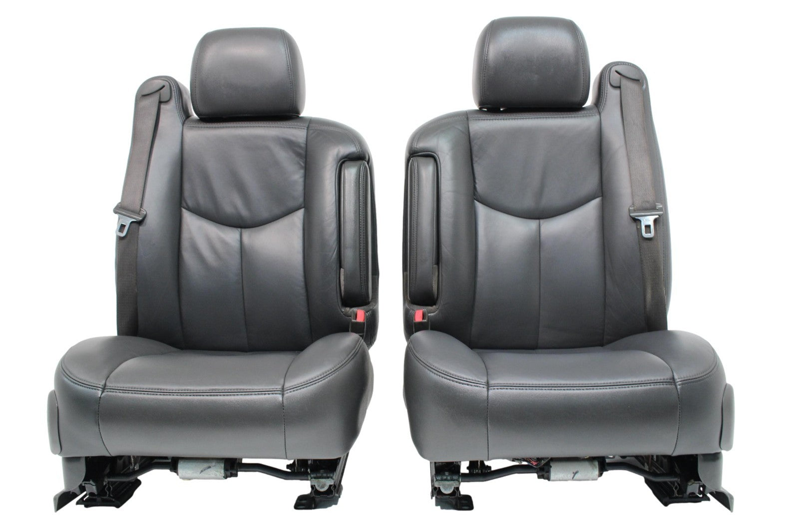 1999 - 2007 Chevy Silverado Seats, OEM Powered Heated Dark Pewter Leather