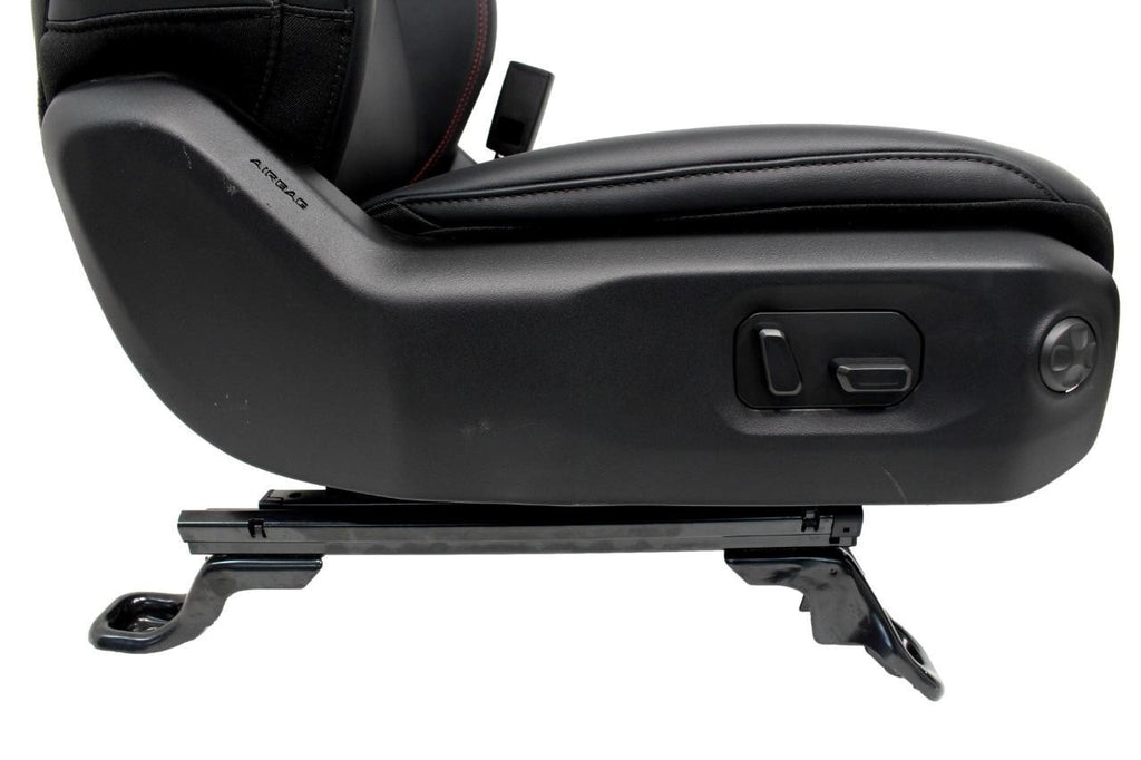18 - 26 Jeep JL JLU JT Wrangler Front Seats, Rubicon Black Nappa Leather w/ Red