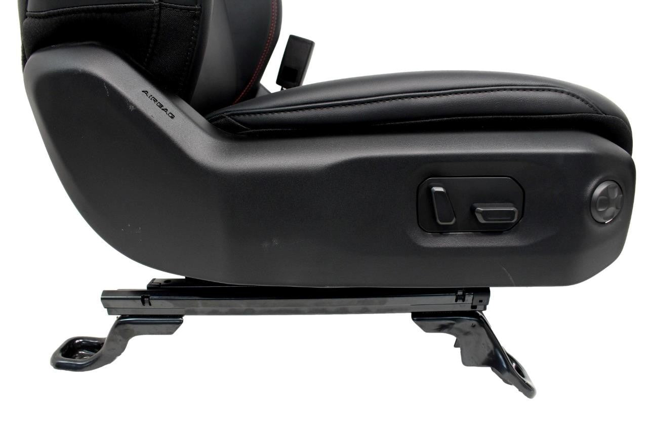 18 - 26 Jeep JL JLU JT Wrangler Front Seats, Rubicon Black Nappa Leather w/ Red