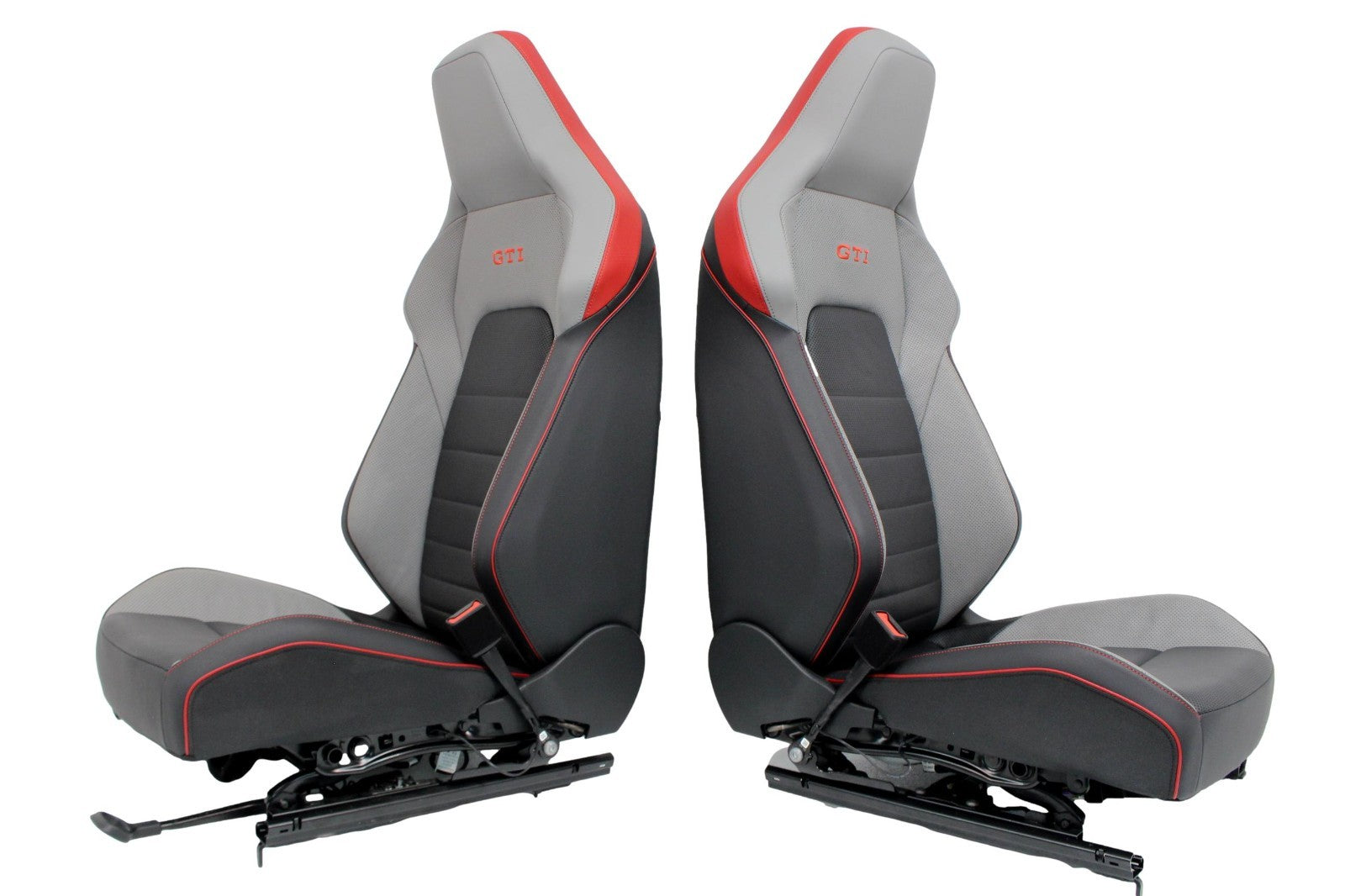 2022 - 2025 VW Golf GTI Mk 8.5 Seats Set Two-Tone Leather Black Gray Heat Cool