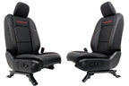 18 - 26 Jeep JL JLU JT Wrangler Front Seats, Rubicon Black Nappa Leather w/ Red