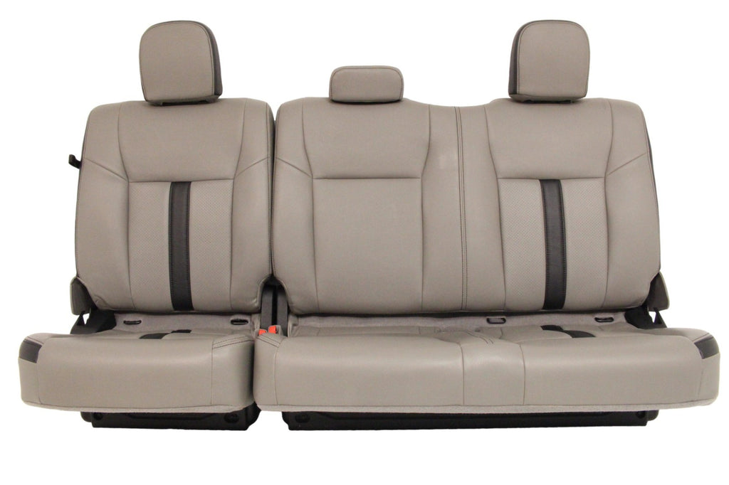 2015-2022 Ford F150 Super Duty Supercab Seats, XLT w/ Katzkin Earth Gray Leather