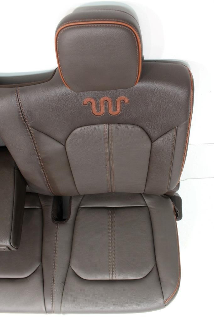 2015-2022 Ford F150 Super Duty Seats Set, King Ranch Java Brown Leather Crew Cab