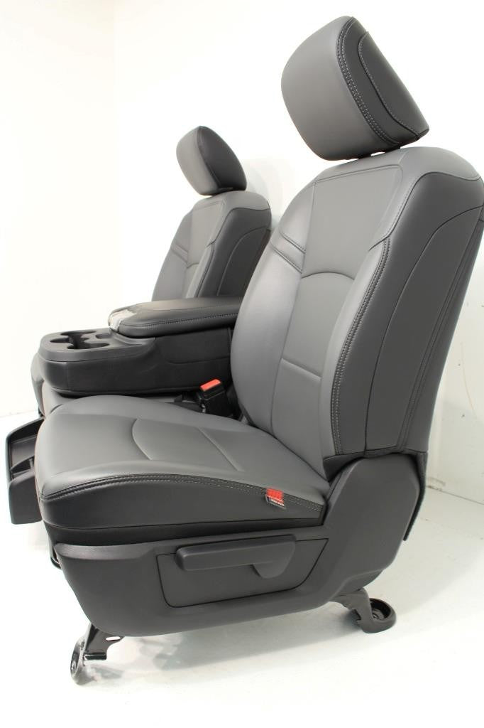2019 - 2024 Ram HD Front Bench Seat, Diesel Gray Vinyl Manual w Center Jump Seat