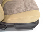 1999 - 2016 Ford Super Duty Front Seats, XLT Adobe Tan Cloth w/Power Driver OEM