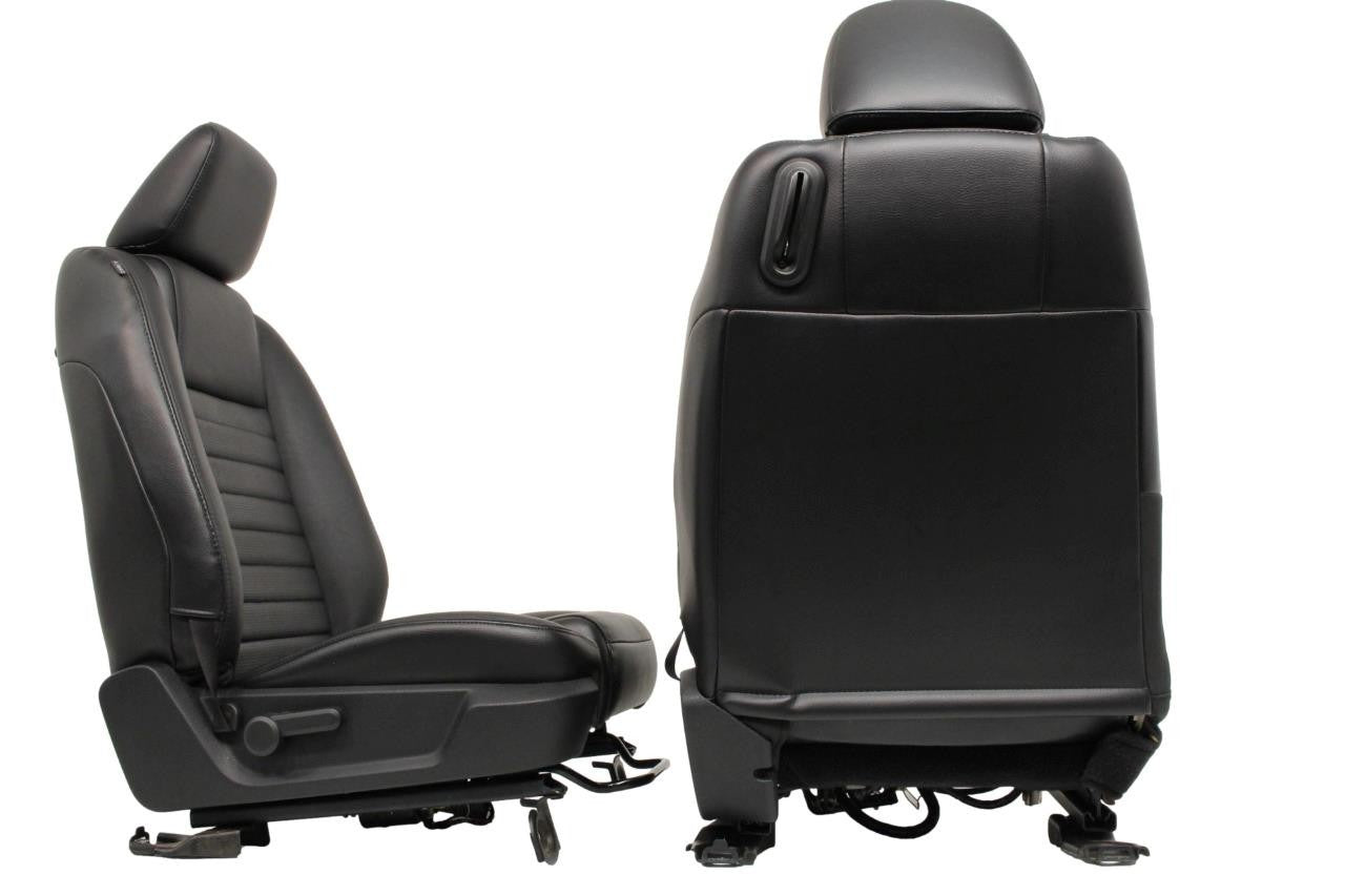 Ford Mustang Seats Front GT Black Leather Powered Seat Set 2005 2006 2007 2008