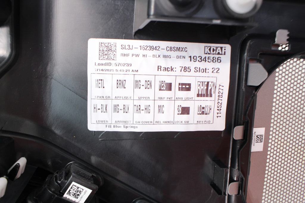 2021-2026 Ford F-150 Lariat Front Door Panel Pair, Black B&O Sound Ambient OEM