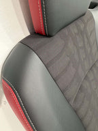 2019-2018 Ram Rear Seats, Crew Cab Rebel Black Red Leather Tread 60/40 w/Armrest