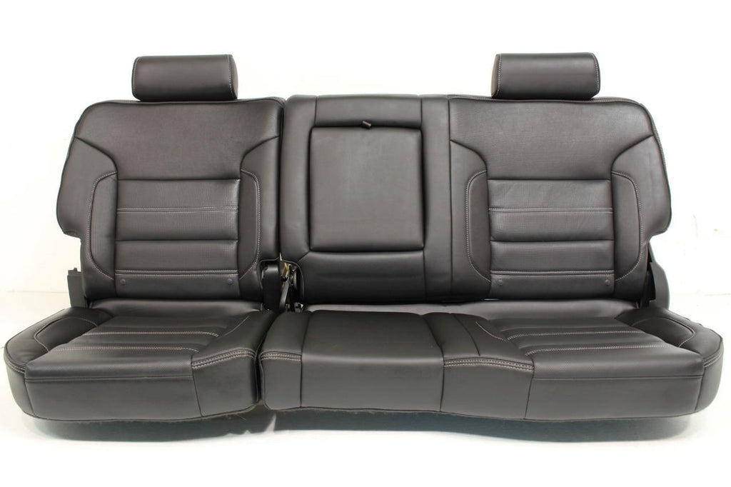 2014-2019 Sierra Silverado Crew Cab Rear Seats, Denali Black Perforated Leather