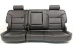 2014-2019 Sierra Silverado Crew Cab Rear Seats, Denali Black Perforated Leather