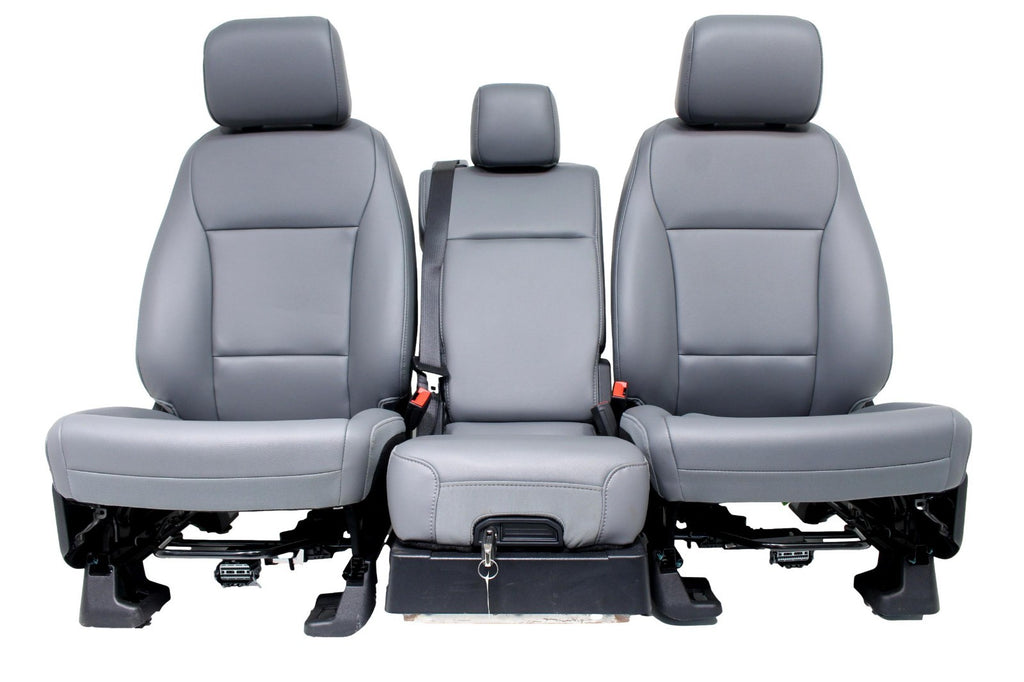 2015 - 2025 Ford F150 Super Duty Vinyl Bucket Seats w/ WorkStation Jump Seat