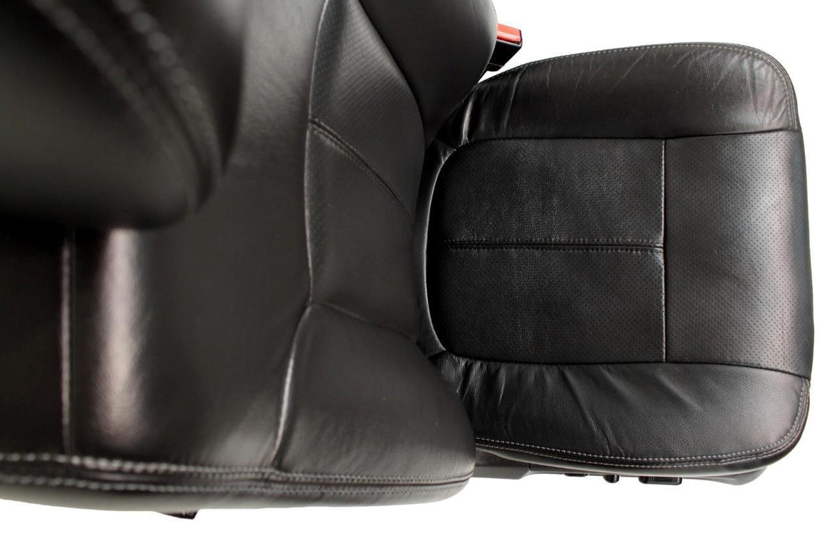 1999 - 2016 Ford Super Duty Front Seats, Lariat Black Leather, Power Heat Cool