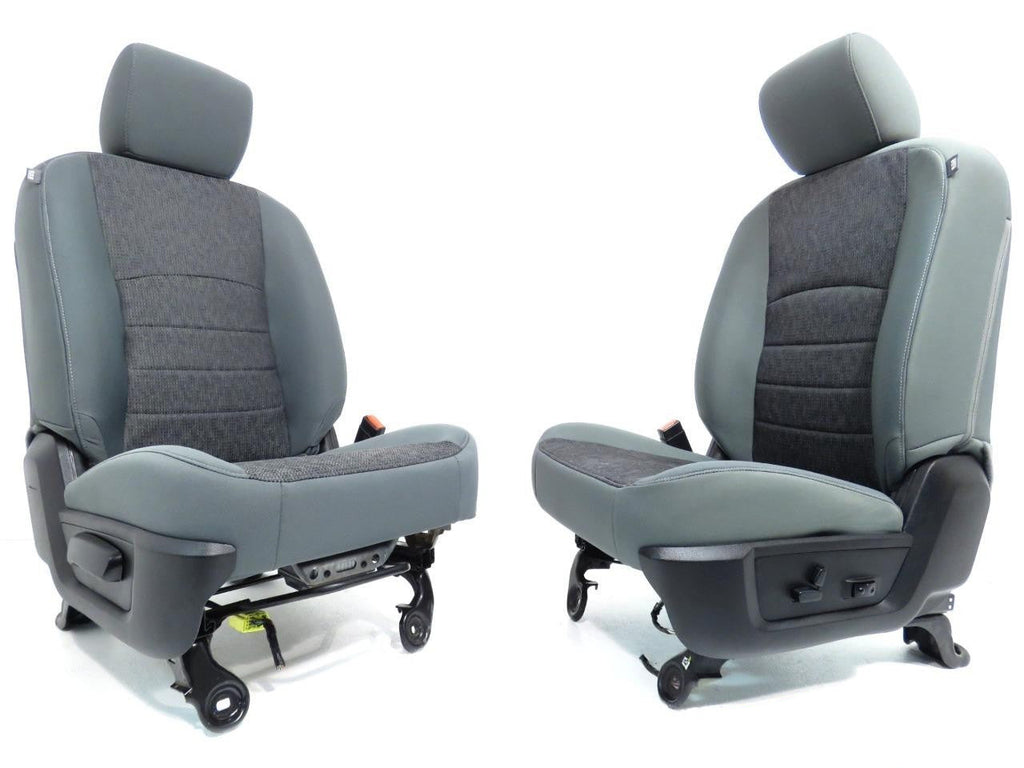 2009 - 2018 Dodge Ram Front Bucket Seats, Diesel Gray Cloth, OEM Powered Heated