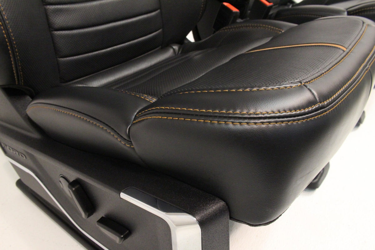 2023 Ford Super Duty Platinum Front Seats Black Leather Max Recline 2-Way Lumbar