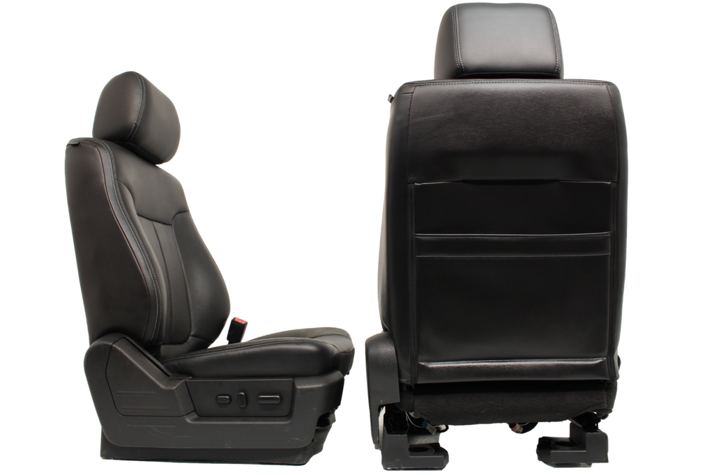 2009 - 2014 Ford F150 Front Seats, Lariat Black Leather, Heated Cooled OEM
