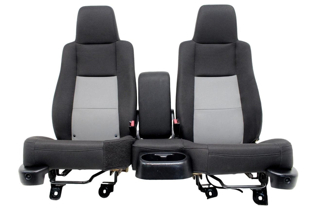 1998 - 2010 Ford Ranger Seats, 60-40 Split Bench, Black Gray Cloth, Regular Cab