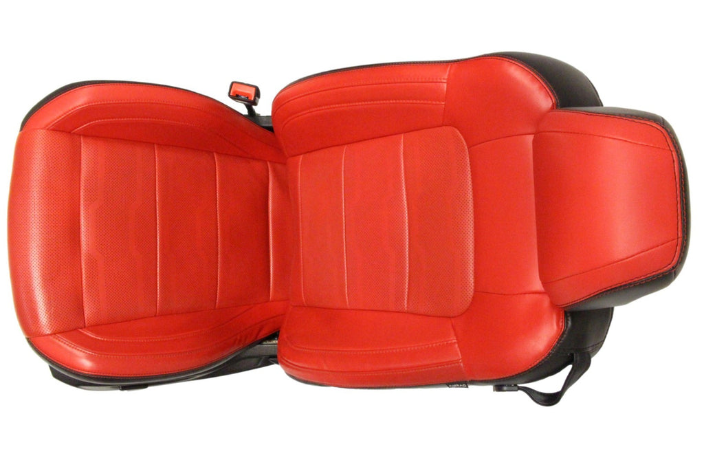 2015 - 2023 Ford Mustang Seats Set, GT Premium Coupe - Showstopper Red Leather
