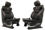 2023 + Ford Super Duty Platinum Front Seats, Black Leather Max Recline Massaging