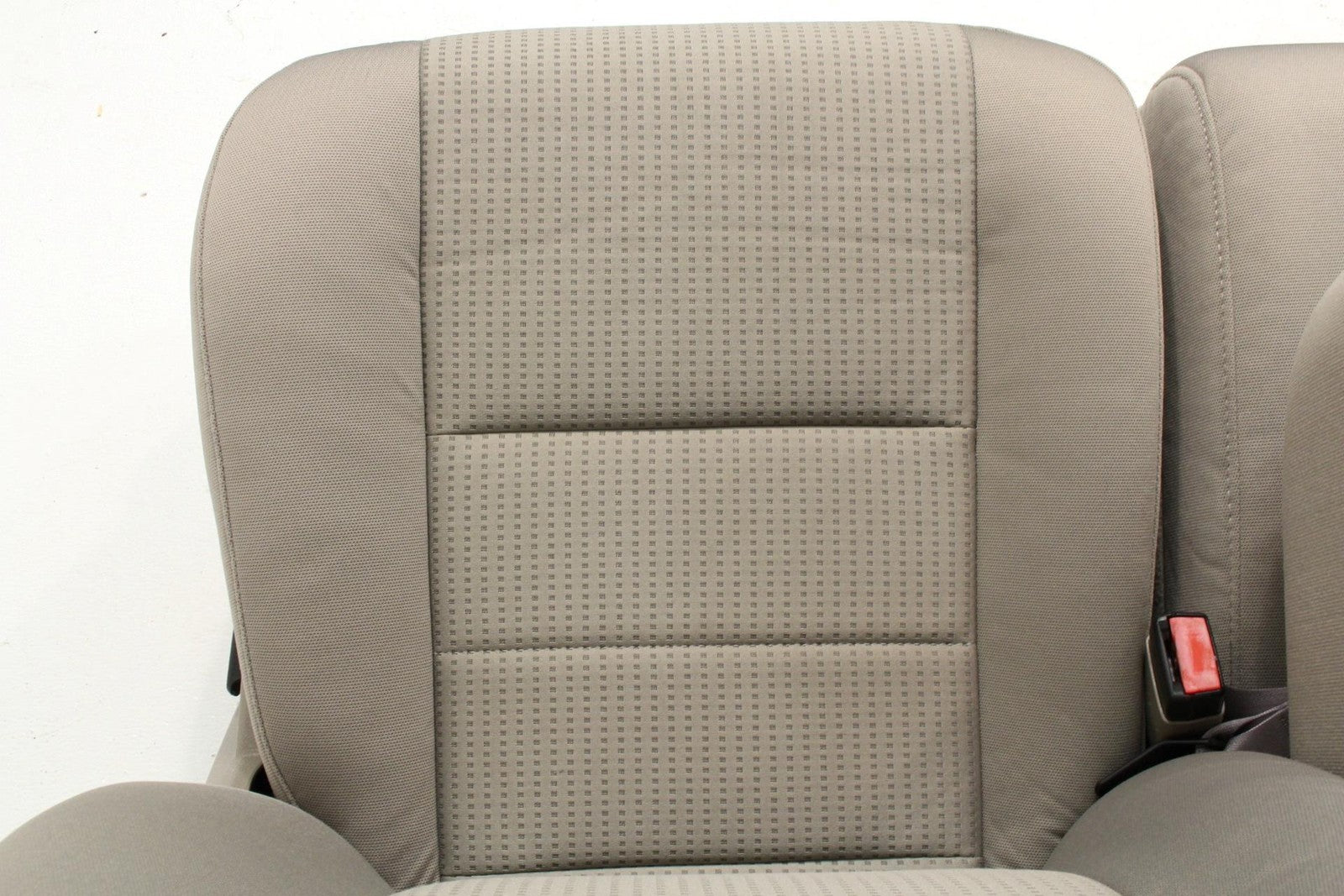 1999-2010 Ford Super Duty Stone Gray Cloth Bucket Seats with Folding Jump Seat