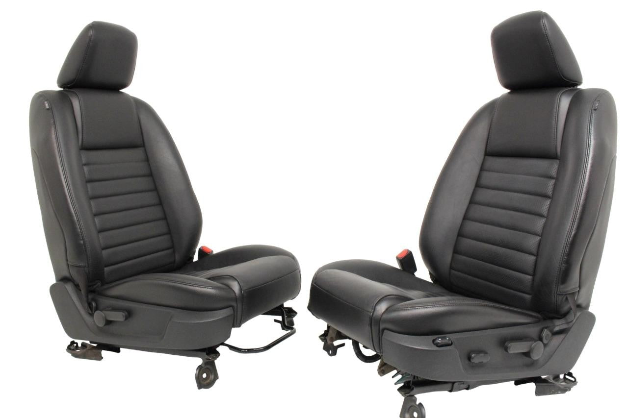 Ford Mustang Seats Front GT Black Leather Powered Seat Set 2005 2006 2007 2008