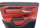 2019 - 2024 Dodge Ram 1500 Rebel Quad Cab Door Panels Set Black Red Switches OEM