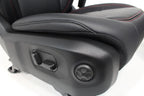 18 - 26 Jeep JL JLU JT Wrangler Front Seats, Rubicon Black Nappa Leather w/ Red