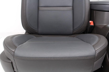 20-22 Sierra Denali Leather Seats Heated Cooled Door Panels Console, Brown Blue