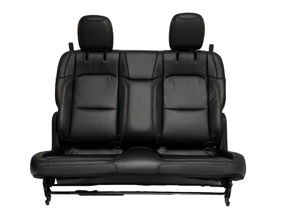 2018 - 2026 Jeep Wrangler JL Seats Set, 2-Door MOPAR Black Leather Orange Stitch