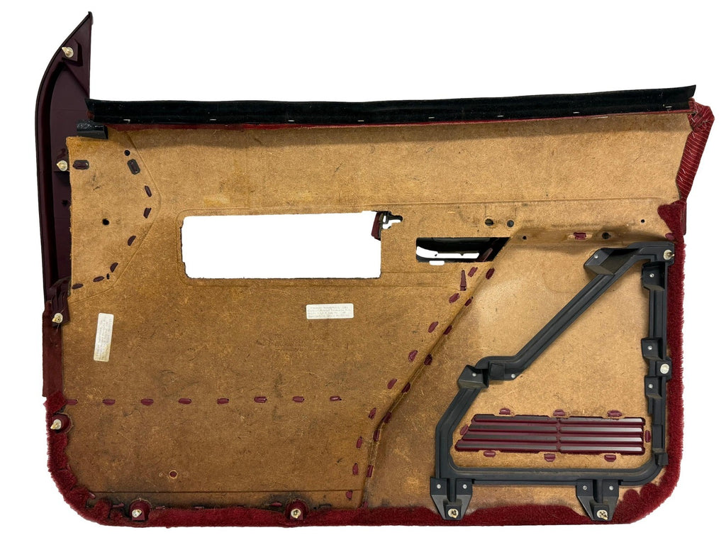 88-94 Chevy GMC Silverado Suburban C/K OBS Front Door Panels, Garnet Red MINT