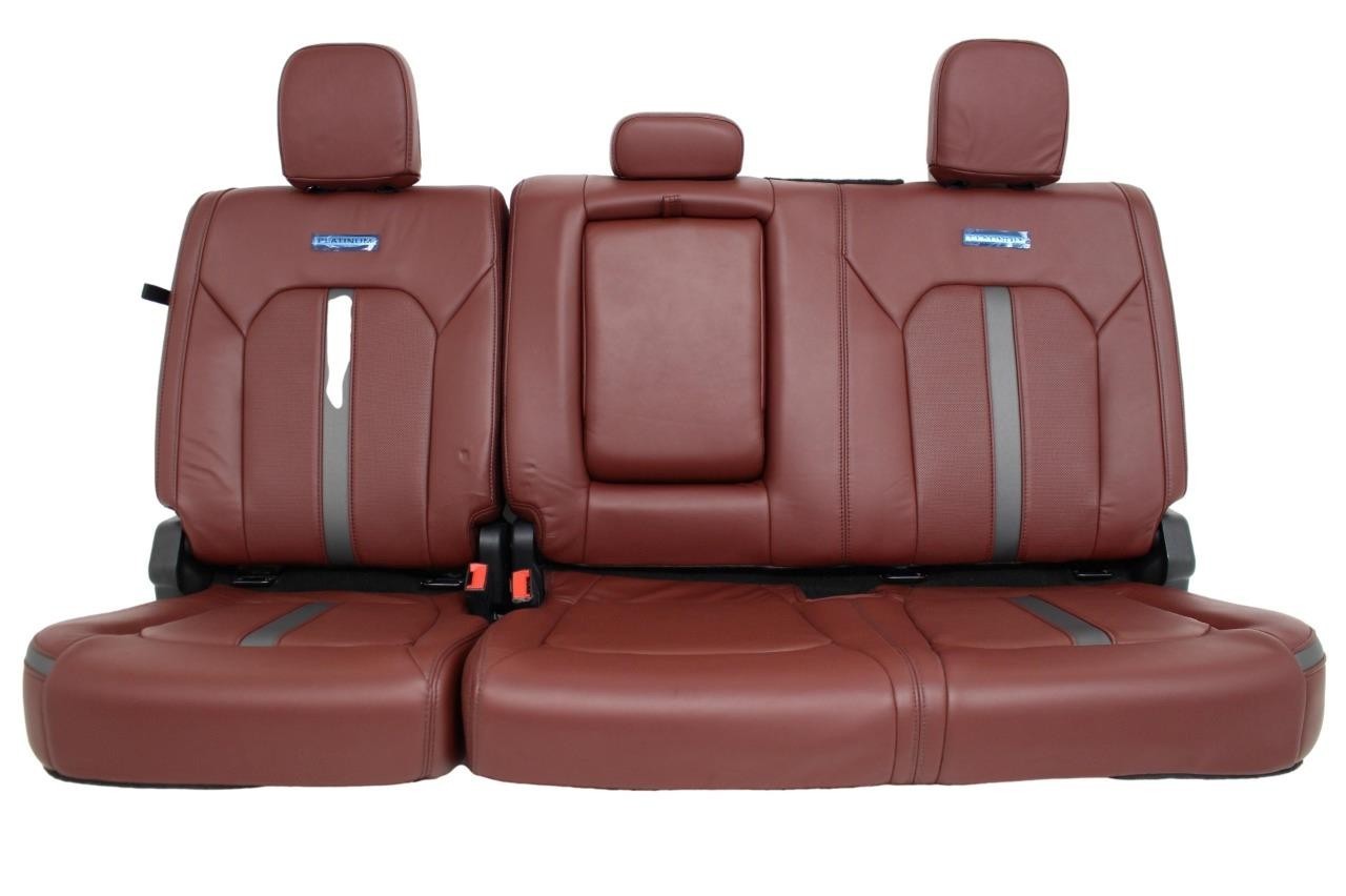2018 - 2020 Ford F150 & Super Duty Platinum Seats Set, Dark Marsala Leather OEM
