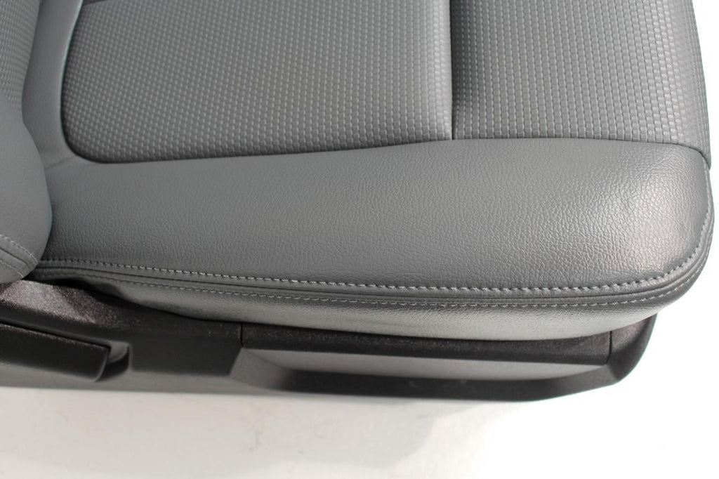 1999 - 2016 Ford Super Duty Front Seats, XLT Steel Gray Vinyl Bench w/ Jumpseat