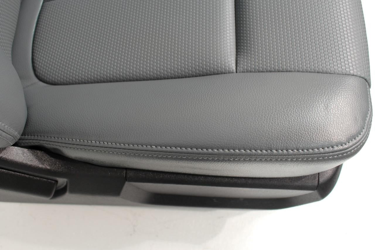 1999 - 2016 Ford Super Duty Front Seats, XLT Steel Gray Vinyl Bench w/ Jumpseat