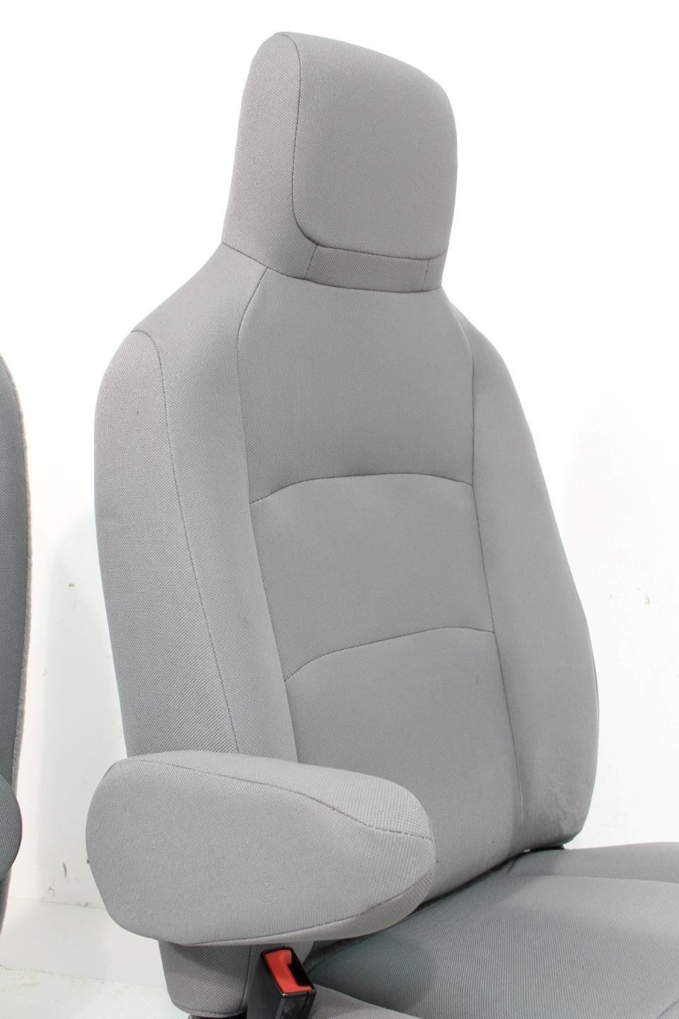 Ford Econoline Front Bucket Seats, Gray Cloth w/ Folding Armrests, Fits 1997+