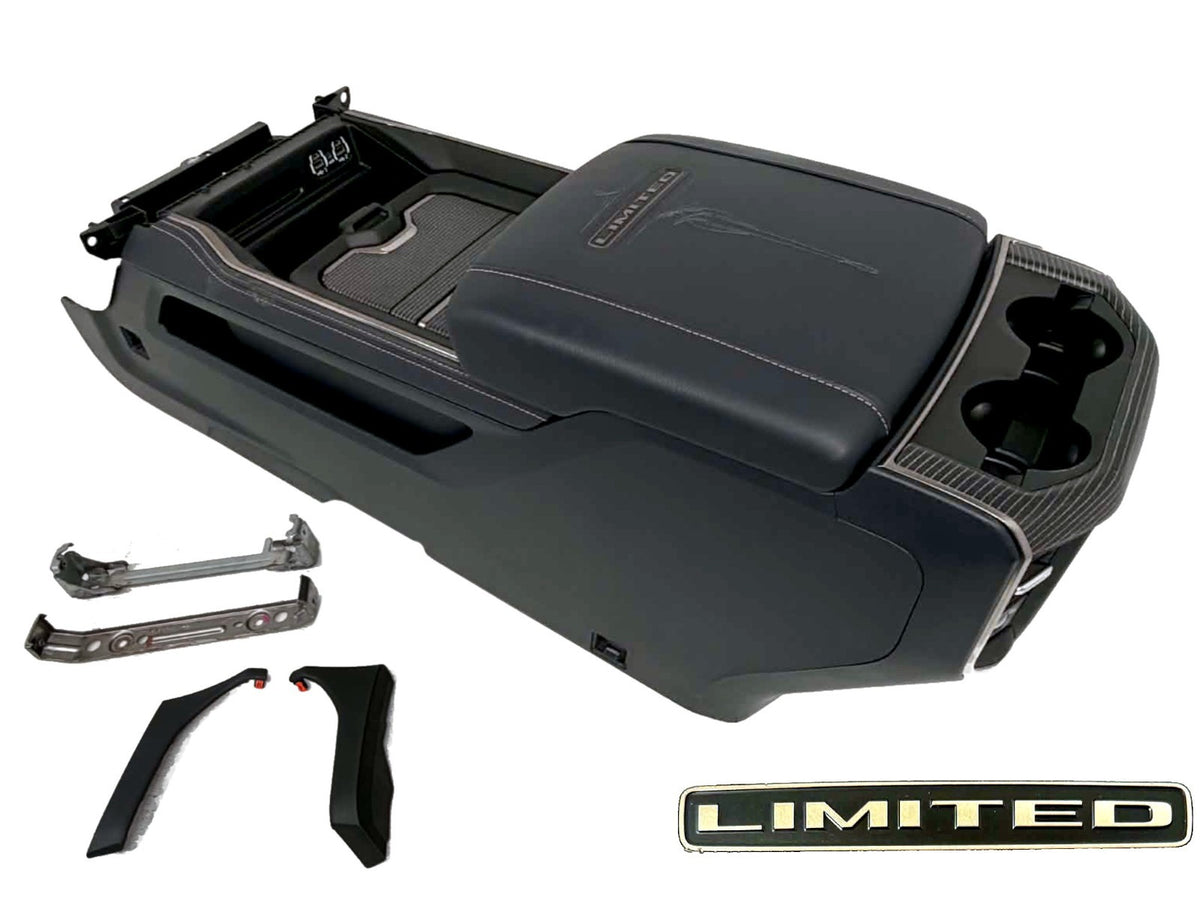 2019 - 2026 DT Ram 1500 Center Console Black Leather LIMITED w/ Wireless Charger
