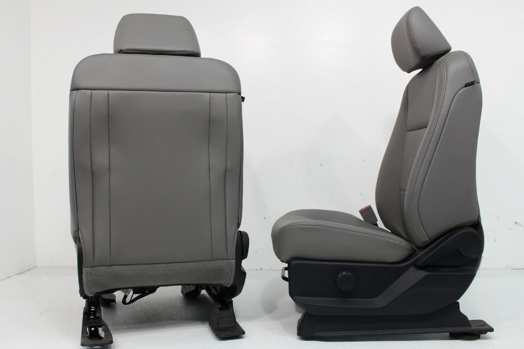 2015 - 2022 Ford F150 & Super Duty Front Seat Pair, All Cabs XL Earth Gray Vinyl