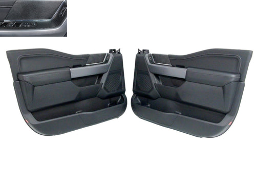 2021-2026 Ford F150 Front Door Panels, STX XLT Sport Black Geometric OEM