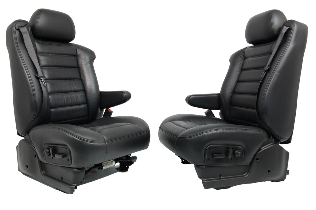2003 - 2007 Hummer H2 Front Seats, Black Leather Powered Heated OEM