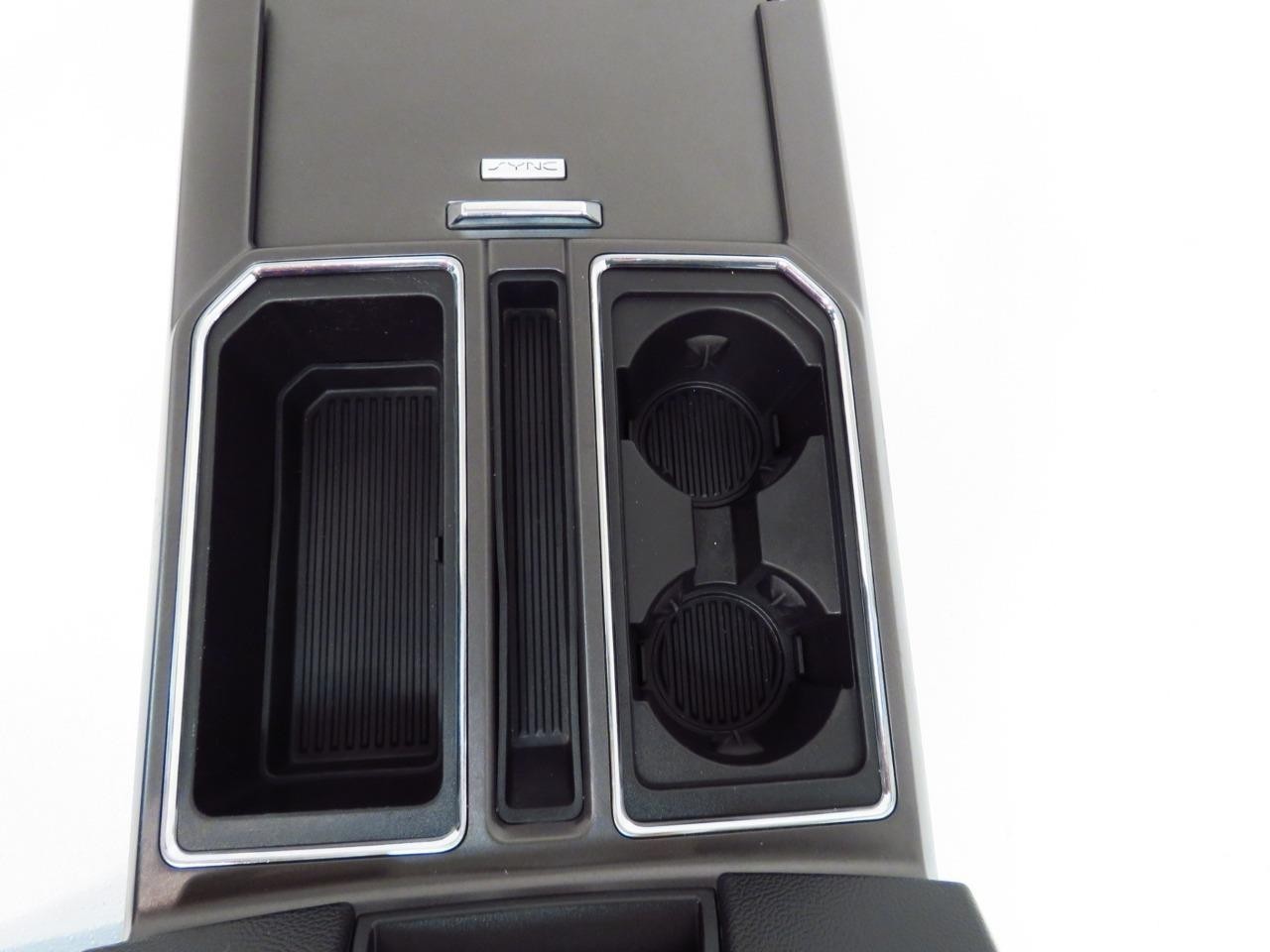15-22 Ford Truck Center Console & Install Kit w/o Shifter - Gray Vinyl XLT
