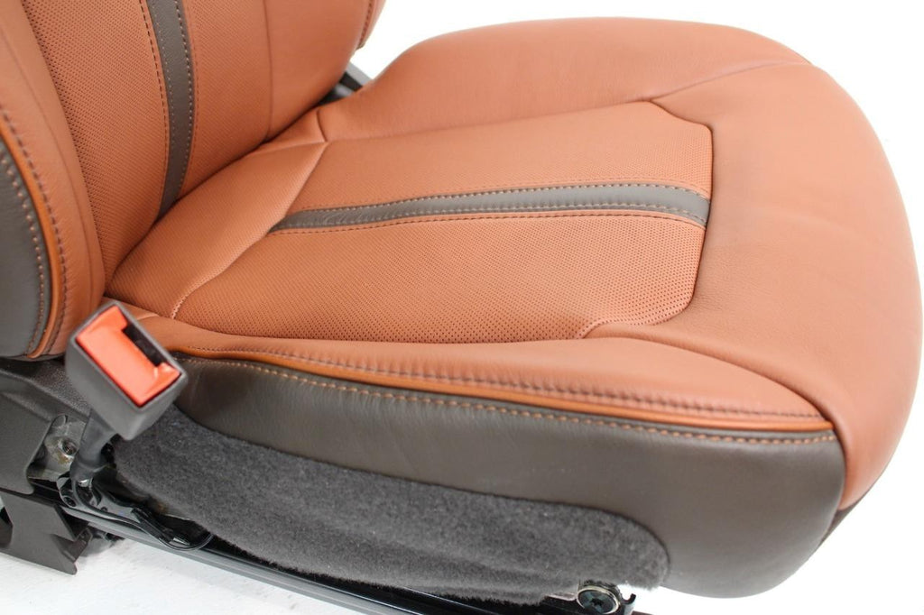 2015 - 2022 Ford F150 Super Duty Front Seats, King Ranch OEM Brown Leather