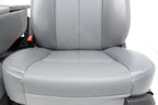 1999 - 2016 Ford Super Duty Front Seats, XLT Steel Gray Vinyl Bench w/ Jumpseat