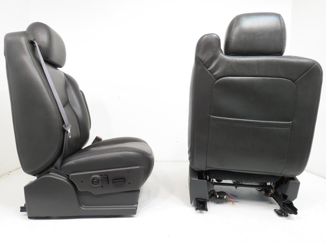 2003 - 2007 Sierra Silverado HD Seats, Dark Pewter Leather, Full Set Crew Cab