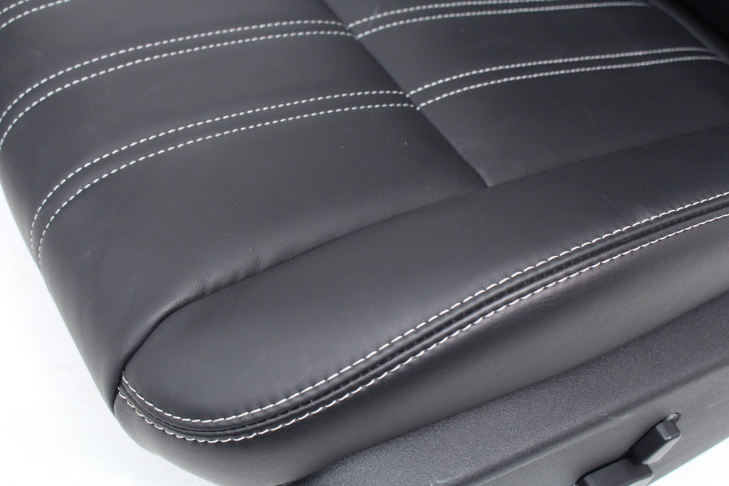 2011 - 2023 Chrysler 300 S Black Leather Front Seats, White Stitching, Heated